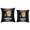 Funny Fluffernutter Homework Hero Quote School Sandwich Throw Pillow