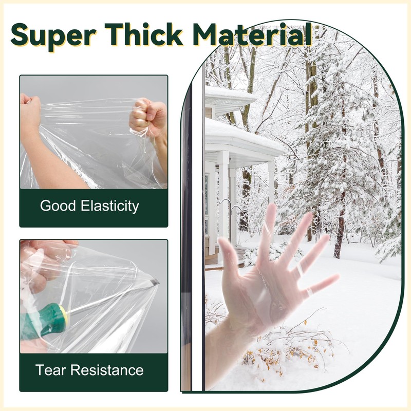 Flehomo 120 x 160 cm Window Insulation Kit, Adjustable Window