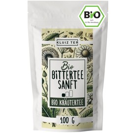 KLUIZ Tea Organic Bitter Tea Soft Loose - Slightly Bitter - 100 g I with Dandelion, Milk Thistle, Wormwood and Other Bitter Herbs I Bitter Substance Tea