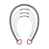 ADEMISHIA Heart O-ring Slip Chain Choker Collar For Women, Punk
