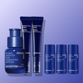 innisfree 이니스프리 속광 2종세트 레티놀 PDRN 앰플 25mL + 그린티 PDRN 아이&립 세럼 15mL 2개