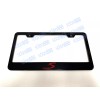 License Plate Frame 1pc 3D RED S Emblem Badge BLACK