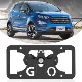 No Drill Front License Frame Compatible with Ford EcoSport 2018-2022 Anti-Theft License Plate Grille Mount Holder Car Tag Covers Rust-Proof, Rattle-Proof Car Accessories