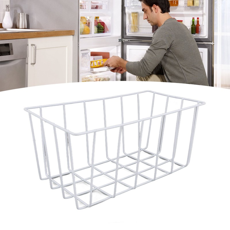 Freezer Storage Basket Refrigerator Divider Organizer Bin Metal Wire Separation