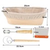 JETAINE Banneton Sourdough Bread Proofing Basket Starter Set, 25CM Oval