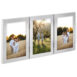 Hama Picture Frame 10 x 15 (Set of 3 Picture Frames, Multiple Pictures, Photo Frame, Portrait Frame, Portrait Format, Landscape Format, for Hanging, Standing, Velvet, 3 x Picture Size 10 x 15 cm)