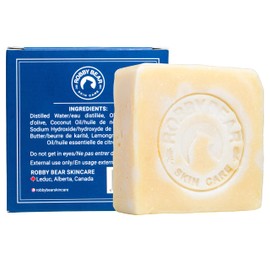 Robby Bear Skin Care Handcrafted Soap Bar - Scented with Real Essential Oil - Made with Pure & Natural Ingredients - Improve Skin Conditions - All skin Type Friendly - 100% Cruelty Free - Made in Canada (Lavender)