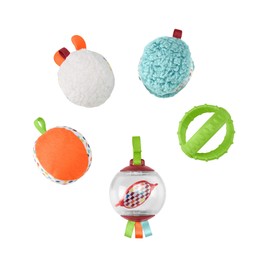 Fisher-Price FXC32 Five Senses Balls Rattle and Sensory Toy, BPA-Free, Baby Toy from 3 Months, Multicoloured