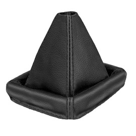 L & P Car Design Shift Boot Cover - Genuine Leather Compatible with VW Golf 2 & 3 MK2-3, Passat MK3, Polo MK3 & Jetta MK2-3 for Manual Transmission - Black