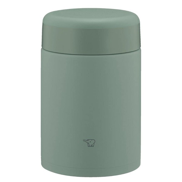 Zojirushi SW-KA52-GM Stainless Steel Insulated Soup Jar, Lunch Jar, Seamless 18.5 fl oz (520 ml), Matte Green, Integrated Lid and Seal, Easy to Clean, 3 Pieces Only