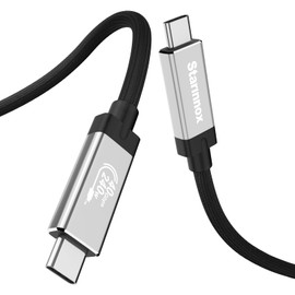 Starinnox USB4 3.3Ft Thunderbolt 4 Cable [USB-IF Certified] - 40Gbps Data Transfer, 8K HD Display, 240W Fast Charging, Compatible with Thunderbolt 3/4, USB-C Devices 1m