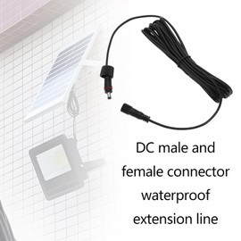 LT Easiyl 3 Pcs DC Male and Female Plug Extension Cable 5M Waterproof IP67 Extension Wire for Solar Spotlight 2-in-1, Solar Flood Light Outdoor Light CCTV IP Security Camera