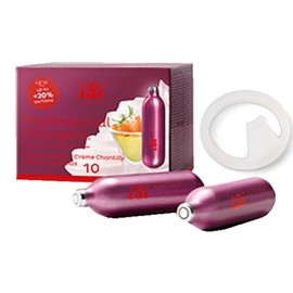 SeleXions 10 Professional Cream Capsules + Head Seal Transparent with Removal Tab Suitable for Creative Whip and Creative Whip Premium