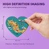 1x Heart MDF Magnet 6cm - Mexico Mexican Map Fun