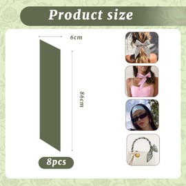 Xanthelle Scarves, 8 Decorative Silk Scarves, Women's Hair Towel for Tying Fashionable Accessories, Silk Scarf, Pocket Handle Cloth