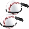 ASZUNE 2 Pack Black Wall Mount Baseball & Softball Display