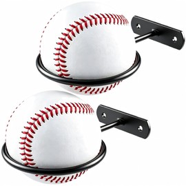ASZUNE 2 Pack Black Wall Mount Baseball & Softball Display Holders Bulk