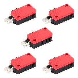 Ruimou 5Pcs 125V/250V 16A SPDT Snap Action Button Micro Limit Switch,SV-16-1C25 1NO 1NC (3 Pins) for Arduino