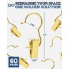 60 Pack Gold Boot Hangers for Closet, Clips Hangers with
