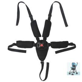 Arnés universal de 5 puntos Peixiong con cinturón de seguridad para asiento de bebé, ajustable, con 5 almohadillas, cinturón de seguridad para silla alta/cochecito/stroller para proteger a los niños