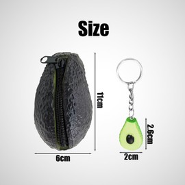 1 Piece Avocado Purse, Fruit Keychain Pendant, Mini Purse, Coin Fruit Purse, Change Accessories, Coin Purse, Funny Small Purse, brown, money belt