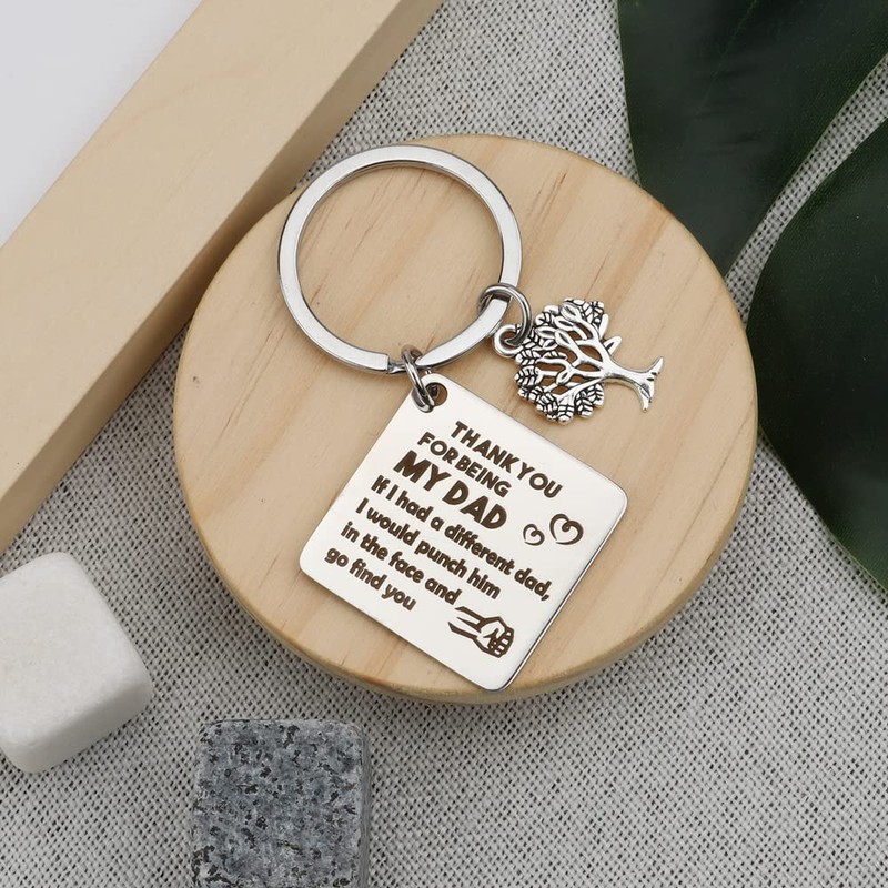 Hoosmoon Funny Dad Gifts From Daughter Son - Keyring for