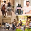 EDOSSA Large Transparent Backpack with Reinforced Bottom Multi -pockets for