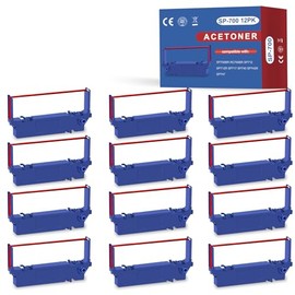 12 Pack SP700 Ribbon Replacement for SP700 Printer Ribbon Black and Red SP700 SP-700 RC700 RC-700 Use with Star SP700 SP700BR RC700BR SP712 SP712R SP7