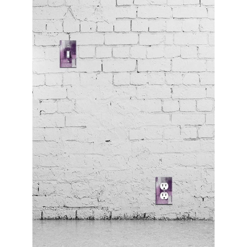 WIRESTER Duplex Outlet Cover Wall Plate/Switch Plate - Abstract Purple