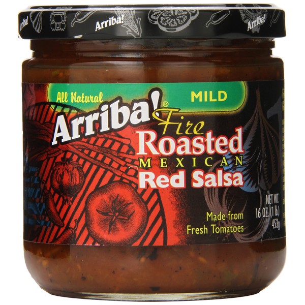 Arriba! Mild Red Salsa, 16-Ounce Glass (Pack of 6)