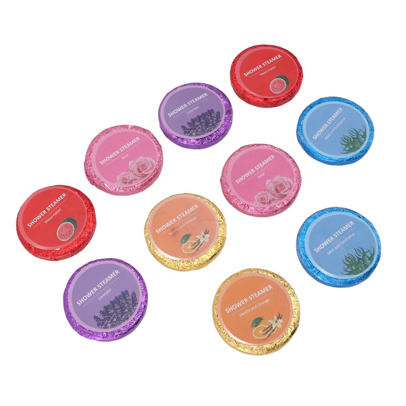 10pcs Shower Salt Tablet Refreshing Cleaning Aromatic Bath Salts Balls