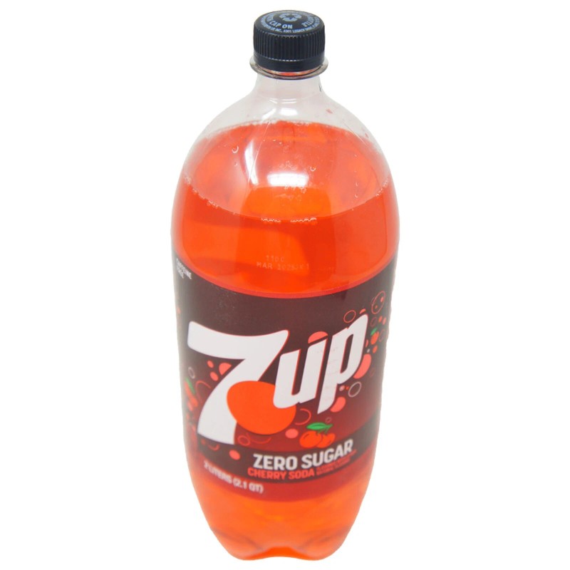 7Up Cherry Soda Zero Sugar 2 Little Bottle (2.1 QT)