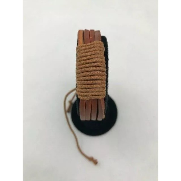 Unbranded Slick style Unisex light brown perfect fit leather adjustable