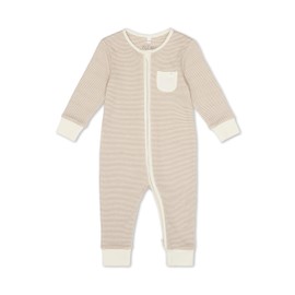 MORI Baby Two Way Zip Up Romper - Footed Romper for Boys and Girls - Ultra Soft Fabric - Easy Nappy Changes - Cozy Unisex Design in Classic White - 12-18 Months