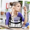 VICASKY Transparent Cosmetic Bag Portable Handheld Makeup Organizer for Travel