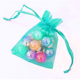 Weddecor 9cm x 12m Multi Colour Organza Gift Bags, Jewelry Pouches for Wedding Party, Jewelry, Decoration, Party Favors, Gift Wrapping, Candy Pouch, 50pcs