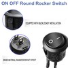 LxcshLjx 15Pcs Round Rocker Switch, Mini Circle Toggle Switch with
