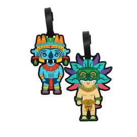 By Mexico Dúo Tag Maleta Prehispánicos Chipi E Ikal