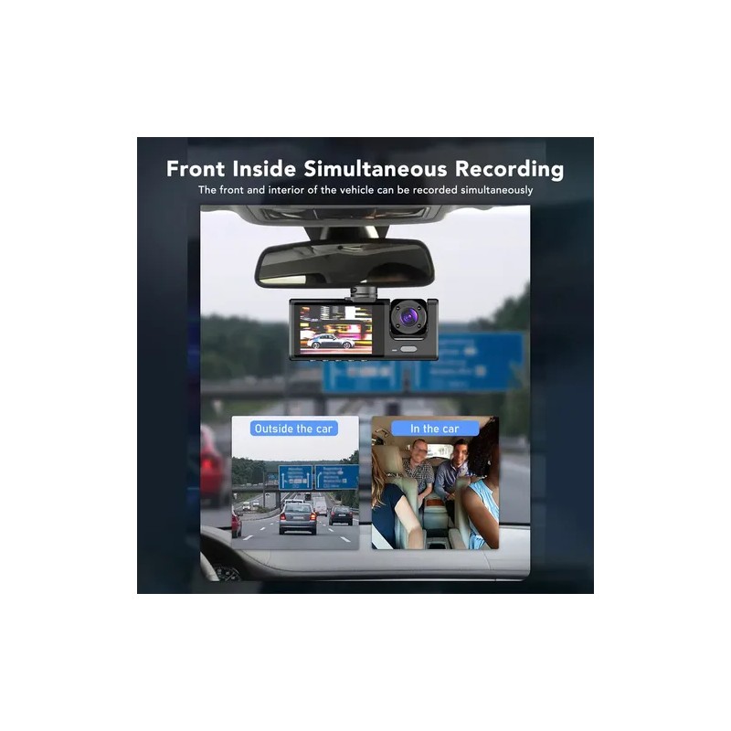 Dash Cam Frontal E Interior Grabadora De Conducción De