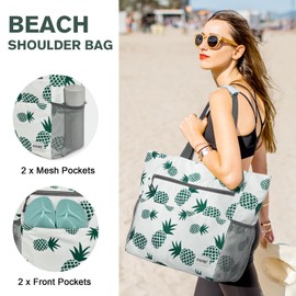 G4Free XXL Beach Bag Family & Bath Bag Foldable Large Waterproof Lightweight for Shopping Beach Holidays and Swimming Pools