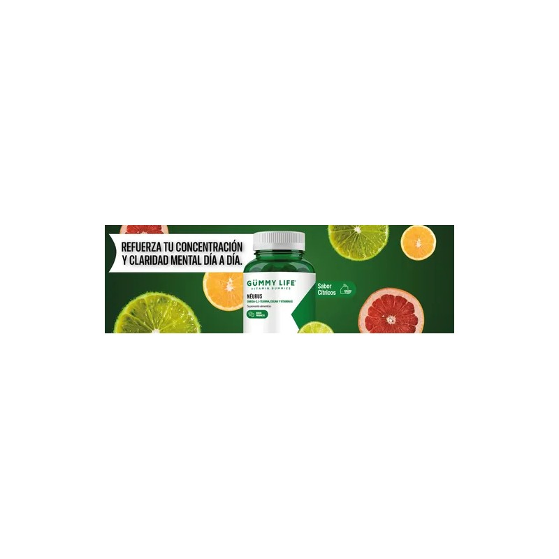 Gummy Life - Néurus 60 Gomitas Omega 3, L-teanina, Colina