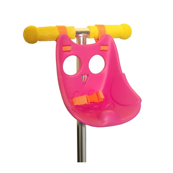 Scootaheadz Owl Scooter Seat - Kids Micro Scooter Accessories - Cuddly Toy Carrier - Kids Scooter Accessories That Fits Scooters, Bikes and Trikes - Cool Owl Design in Pink - Scooter Gift For Girls