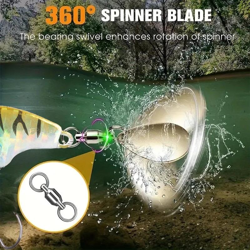 Top Water Fishing Lures | Swimming Lures,Highly Realistic Pre-Rigged Wobble