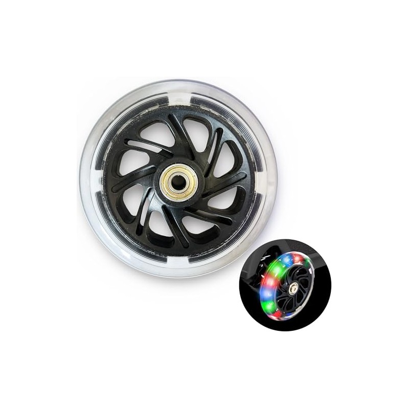 MOVEGU 3 Wheel Scooter Front Wheel (Black x 1)