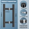 Ranbo Matte Black 6" (CTC) Back to Back Shower Door
