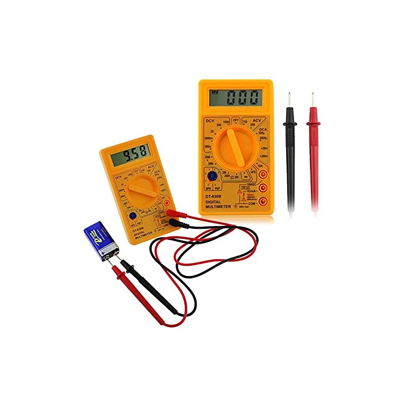 White Deer Multimeter, DT-830B Amp Volt Ohm Tester Ammeter Voltmeter