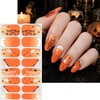 4 Sheets Halloween Full Nail Wraps Stickers for Women Halloween