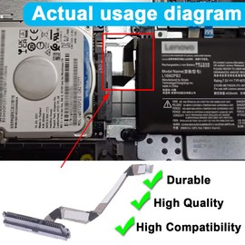 ZHUROUPU 7 Pcs SATA Hard Drive HDD Connector Cable Replacement for IdeaPad 3 15IIL05 3-15ARE05 3-15IML05 (81WE00W0RM) 3-15ITL05 S350-15 V15 G1-IML GS552 NBX0001S900 5C10S30052