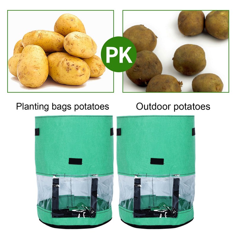2PCS 10 Gallon Potato Plant Grow Bag Breathable Non Woven