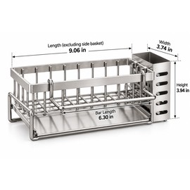 Kitchen Sink Organizer for Cleaning Supplies – Metal Drain Rack for Sponges, Rags and Everyday Sink Storage